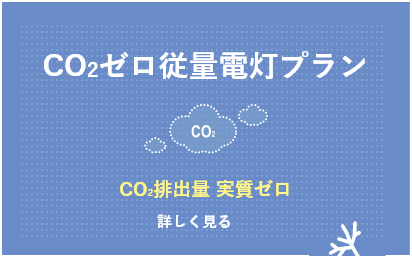 CO2ゼロ従量電灯プラン CO2排出量 実質ゼロ 詳しく見る
